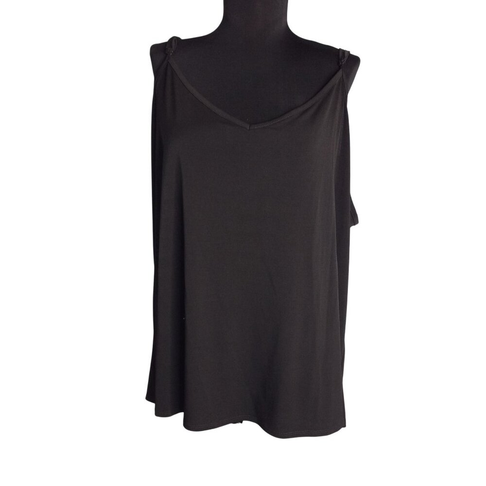 Stella & Dot 2X Tank Top Womens Black Sleeveless adjustable straps